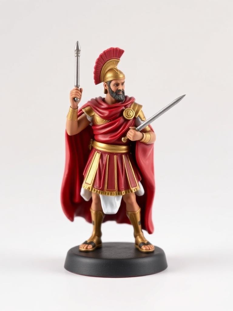 Painted commander figure of Julius Caesar