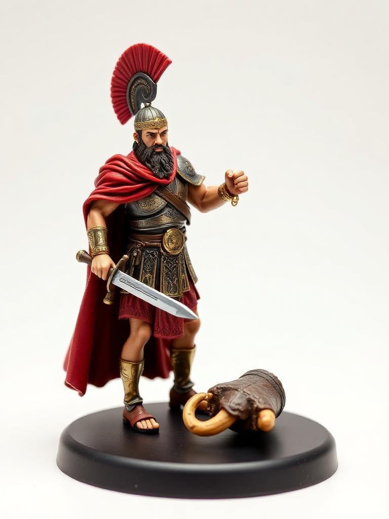 Painted commander figure of Hannibal Barca